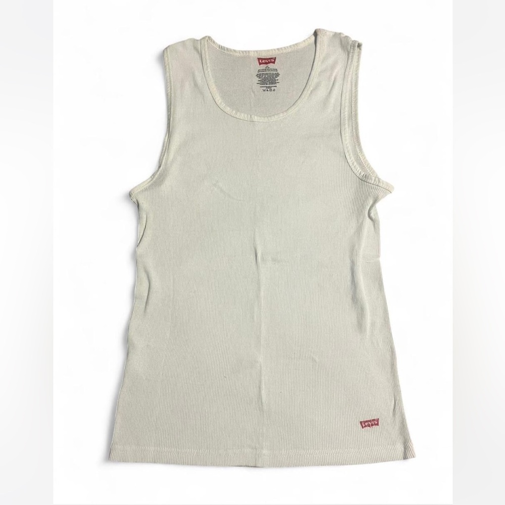 Levi's Women's or Men’s Off-White Ribbed Tank Top